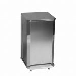 Εικόνα από Κάδος απορριμμάτων 90lt με πεντάλ και ρόδες INOX 430 40x40x70 cm