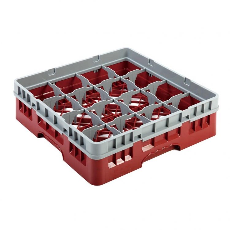 Εικόνα από Μπασκέτα Πλυντηρίου (κλειστού τύπου) 16 χωρίσματα 50x50x14.3cm κόκκινο