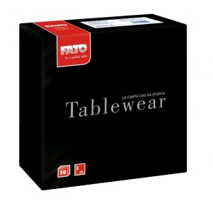 Εικόνα από ΠΑΚΕΤΟ 50 Χαρτοπετσέτες Airlaid Tablewear 40x40 μαύρες FATO Ιταλίας