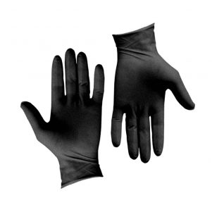 Εικόνα από Σετ 100τεμ γάντια ΜΑΥΡΑ Νιτριλίου χωρίς πούδρα - LARGE