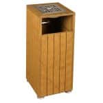 εικονα απο Σταχτοδοχείο-Κάδος Δαπέδου, Ξύλινος, Κατάλληλος για Εξωτερικούς Χώρους, 31x31x75 cm,