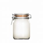 Δοχείο ECON 1000 ml με γυάλινο καπάκι και λάστιχο