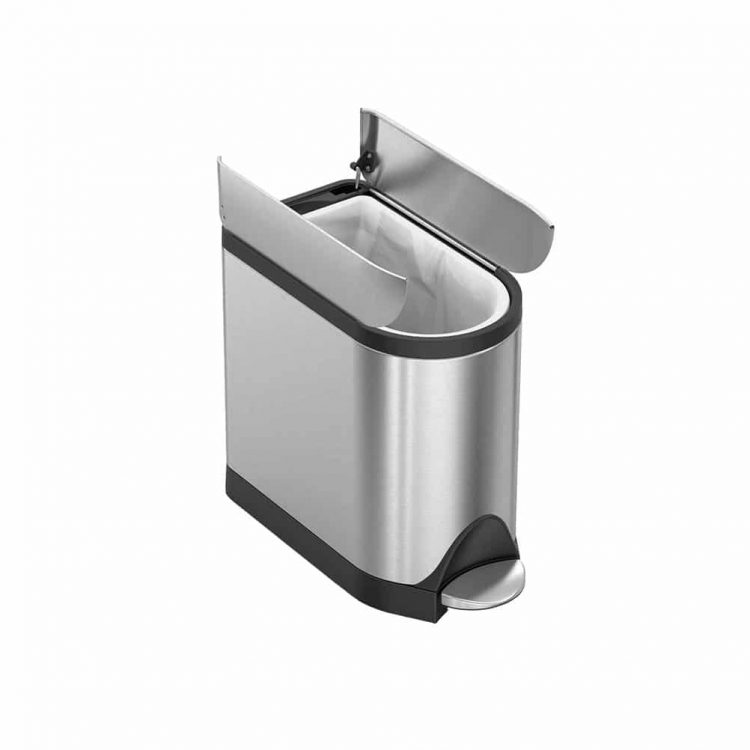 eikonaapoΚάδος απορριμάτων 10L, INOX με προστασία δαχτυλ. αποτ., με pedal, απαλό κλείσιμο