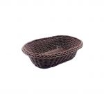 Εικόνα από Ψωμιέρα/Καλάθι Rattan οβάλ 24x16cm καφέ σκούρο