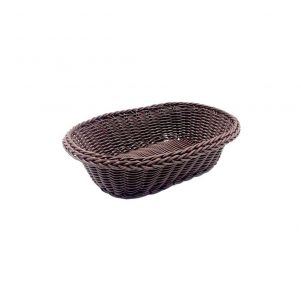 Εικόνα από Ψωμιέρα/Καλάθι Rattan οβάλ 24x16cm καφέ σκούρο