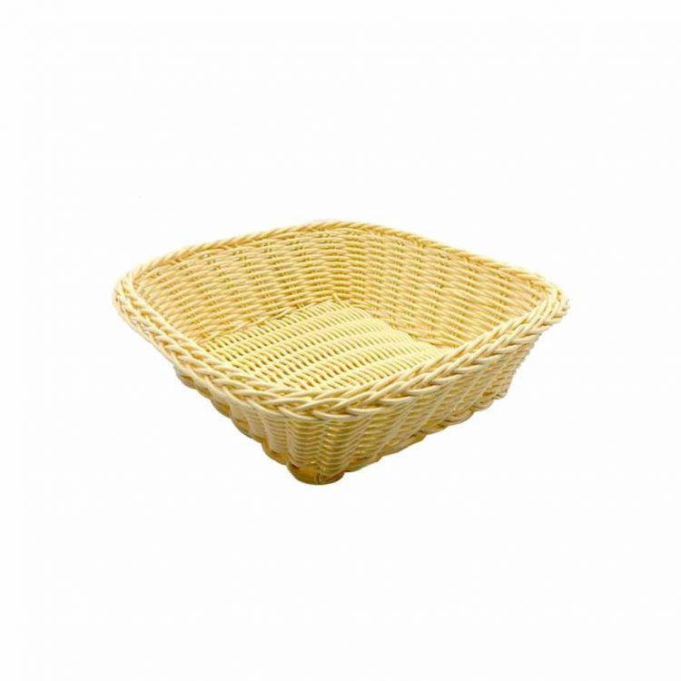 Εικόνα από Ψωμιέρα/Καλάθι Rattan τετράγωνο 24x24cm μπεζ