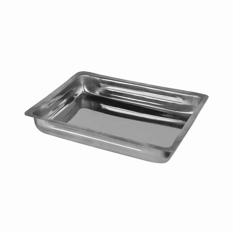 Εικόνα από Ταψί Πίτσας/Παστίτσιου INOX 18/c (0.6mm) 28x34x5cm οικονομικό με χείλος