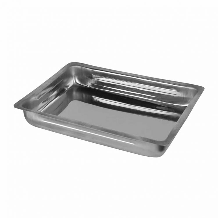 Εικόνα από Ταψί Πίτσας/Παστίτσιου INOX 18/c (0.6mm) 34x44x6cm οικονομικό με χείλος