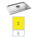 εικόνα από Καπάκι δοχείου γαστρονομίας ανοξείδωτο 18/10, GN2/3 (35.4x32.5), FUECO