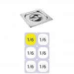 εικόνα από Καπάκι δοχείου γαστρονομίας ανοξείδωτο 18/10, GN1/6 (17.6x16.2cm), FUECO