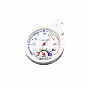 εικόνα από Θερμόμετρο/Υγρόμετρο ψυγείου, -40° έως 40°C, 20% έως 100%RH, στρογγυλό
