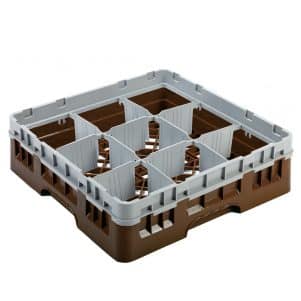 εικόνα από Μπασκέτα Πλυντηρίου (κλειστού τύπου), 9 χωρίσματα, 50x50x14.3cm, καφέ, AMER-BOX