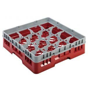 εικόνα από Μπασκέτα Πλυντηρίου (κλειστού τύπου), 16 χωρίσματα, 50x50x14.3cm, κόκκινη, AMER-BOX
