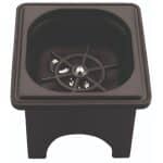 Rinser (ψεκαστήρι νερού) με βάση GN1/6 16,2x17,6x7cm inox μαύρο- GTSA