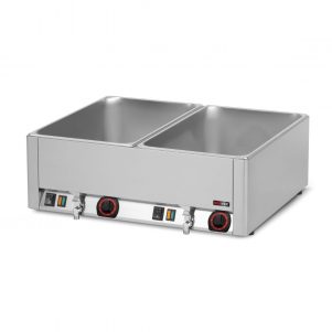 Bain Marie διπλό για GN 1/1 με βρυσάκια απορροής