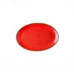 εικόνα από Πιάτο Οβαλ πορσελάνης, 25cm, Κόκκινο, σειρά 360, LUKANDA