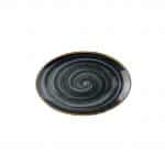 εικόνα από Πιάτο Οβαλ πορσελάνης, 25cm, Γκρίζο-Μπλε, σειρά TWISTER, LUKANDA