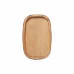 Εικόνα από Ξύλινο πλατό οβάλ, με πλαϊνο τοίχωμα, ξύλο Καστανιάς, 25x16.5x3.2cm