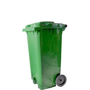 Ikona apo Κάδος πλαστικός 120Lt, με ρόδες (χωρίς πεντάλ), ύψος 85cm, πράσινος
