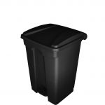 Ikona apo Κάδος πλαστικός 45Lt, με πεντάλ, ύψος 51cm, μαύρος