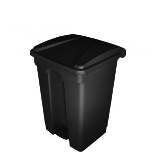 Ikona apo Κάδος πλαστικός 45Lt, με πεντάλ, ύψος 51cm, μαύρος