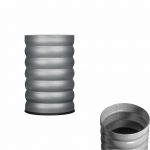 Ikona apo Κάδος Μεταλλικός ανοιχτός, 17L, φ24xΥ38cm, Γκρι, Stil-Casa Italy