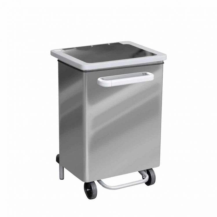 Ikona apo Κάδος τροχήλατος INOX με pedal και καπάκι, 70L, 47x37xΥ70cm, Stil-Casa Italy