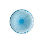 Ikona apo Πιάτο ρηχό πορσελάνης 25cm, γαλάζιο, SHINE-B, LUKANDA Σετ των 12 τεμαχίων.