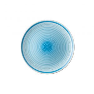 Ikona apo Πιάτο ρηχό πορσελάνης 25cm, γαλάζιο, SHINE-B, LUKANDA Σετ των 12 τεμαχίων.