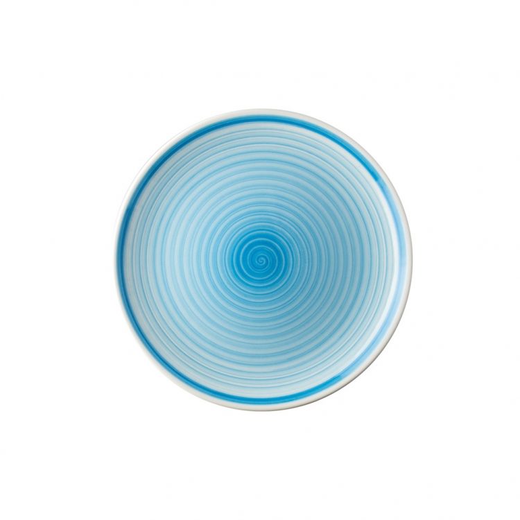Ikona apo Πιάτο ρηχό πορσελάνης 25cm, γαλάζιο, SHINE-B, LUKANDA Σετ των 12 τεμαχίων.