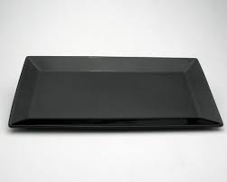 Ikona apo Πιατέλα πορσελάνης μαύρη σειρά ΔΩΡΙΚΗ 25,5x13cm Σετ των 6 τεμαχίων.