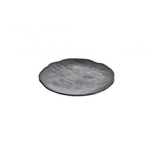 Ikona apo Πιατέλα Παρουσίασης μελαμίνης, φ21xΥ2.5cm, 310gr, μαύρο ματ πέτρα