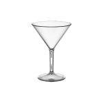 Ποτήρι πλαστικό PC (Policarbonate), Martini, διάφανο πάγου, 280ml Σετ των 10 τεμαχίων.