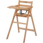 Ikona apo Παιδικό καρεκλάκι φαγητού ξύλινο, 60x48x87cm, με ζώνη και αναδιπλούμενο τραπεζάκι