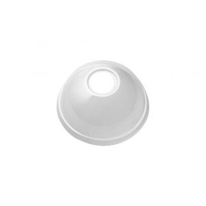 Ikona apo Καπάκι Dome PLA, βιοδιασπώμενο, μίας χρήσης, φ9.8cm, διαφανές