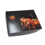 Κουτί Ψητοπωλείου μεταλιζέ, για μερίδα μικρή, μαύρο, 22x16x5cm - Συσκευασία 10 κιλών