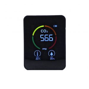 Ikona apo Επαναφορτιζόμενος Ανιχνευτής CO2 (ποιότητας αέρα), Υγρόμετρο, Θερμόμετρο, Alla France