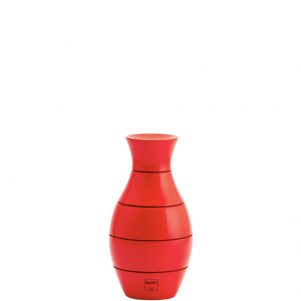 Ikona apo Μύλος Μπαχαρικών (σειρά VASE), ξύλινος οξιάς, κόκκινος, ύψος 160mm, Bisetti Italy