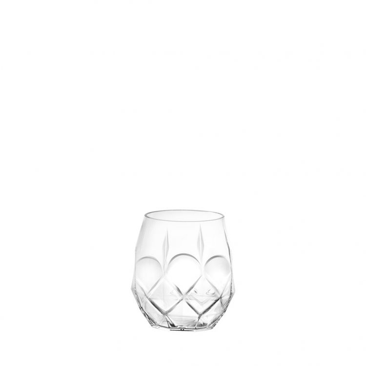 Ποτήρι Κρυσταλλίνης Χαμηλό, Ουίσκι, 38cl, φ8.6x9.5cm, RCR Ιταλίας - Σετ 6 τεμαχίων