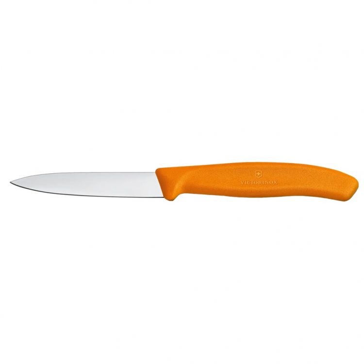 Ikona apo Μαχαίρι κουζίνας 8cm, μυτερό, πορτοκαλί λαβή Swiss Classic, VICTORINOX