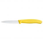 Ikona apo Μαχαίρι κουζίνας 8cm, μυτερό, οδοντωτό, κίτρινη λαβή Swiss Classic, VICTORINOX