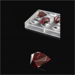 Ikona apo Αντικολλητικό καλούπι σιλικόνης, 27.5x13.5cm, 15 x Πραλίνες Καρδιά 3 σχέδια, Pavoni