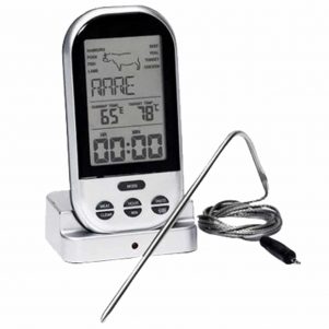Ikona apo Θερμόμετρο/Χρονόμετρο Φούρνου, Ασύρματο, γωνιακή Ακίδα, -0 έως 300°C, Alla France