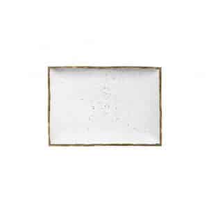 Ikona apo Πιατέλα ορθογώνια πορσελάνης 21x10cm, Λευκό, σειρά 360, LUKANDA