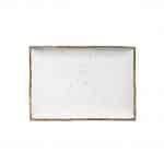 Ikona apo Πιατέλα ορθογώνια πορσελάνης 27x16cm, Λευκό, σειρά 360, LUKANDA