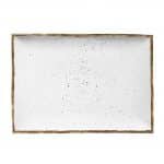 Ikona apo Πιατέλα ορθογώνια πορσελάνης 36x24cm, Λευκό, σειρά 360, LUKANDA