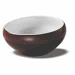 Σαλατιέρα πορσελάνης Καφέ Σειρά Estia Φ18cm-Le Coq Ιταλίας Σετ 2 τεμαχίων