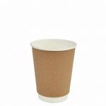 Ikona apo Ποτήρι Ζεστών και Κρύων Χάρτινο, διπλού τοιχώματος, Kraft, 8oz