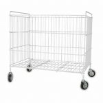 Ikona apo Τρόλεϊ-καλάθι απλύτων/λινών/φρεσκοπλυμένων, 50x80x72, Ιταλικής κατασκευής