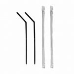 Πακέτο 250 Χάρτινα Καλαμάκια, Μαύρα, 3 φύλλων, Frappe, Σπαστά, 1/1 χαρτί - Συσκευασία 2 πακέτων